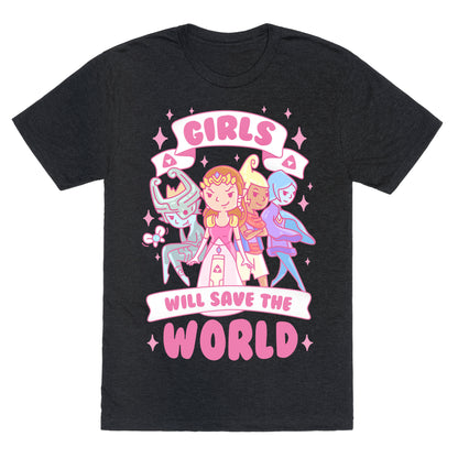 Zelda Girls Will Save The World Parody Unisex Triblend Tee