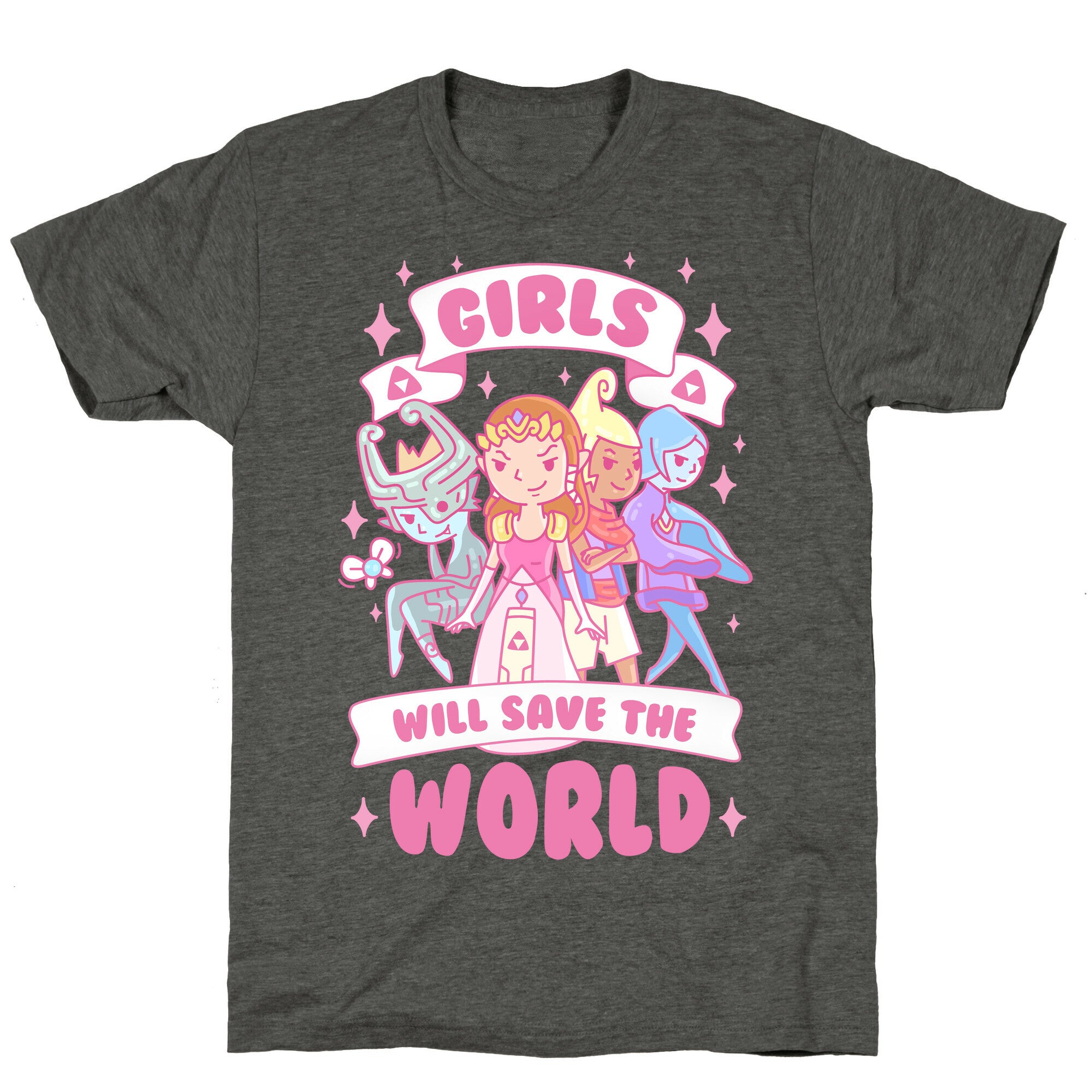 Zelda Girls Will Save The World Parody Unisex Triblend Tee