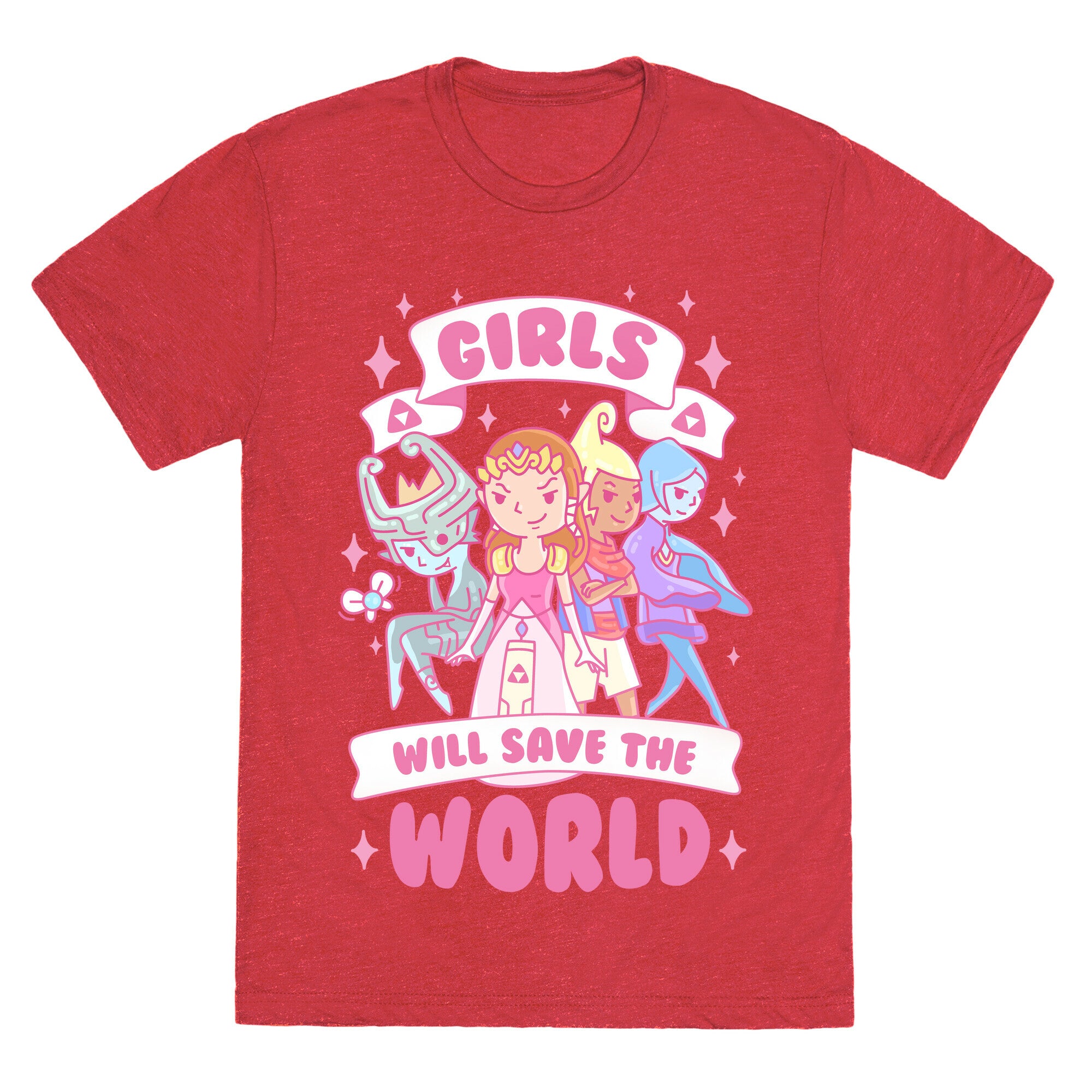 Zelda Girls Will Save The World Parody Unisex Triblend Tee