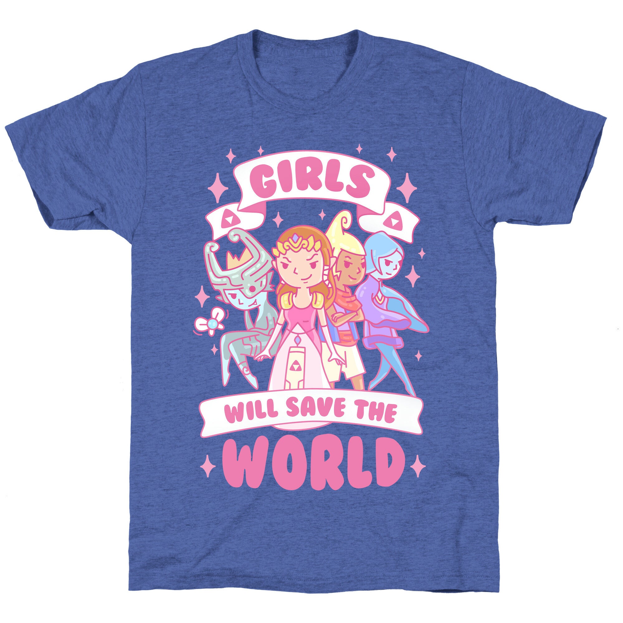 Zelda Girls Will Save The World Parody Unisex Triblend Tee