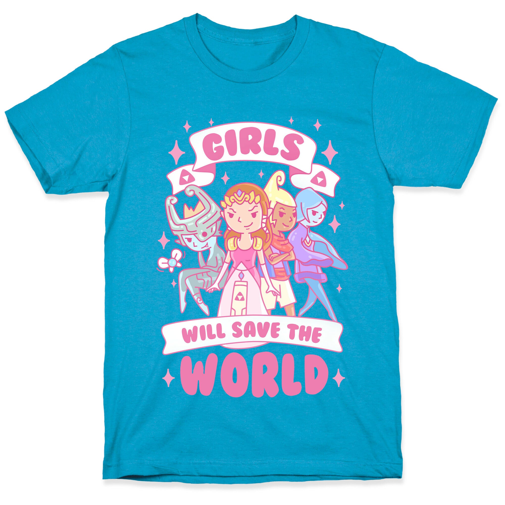 Zelda Girls Will Save The World Parody Unisex Triblend Tee