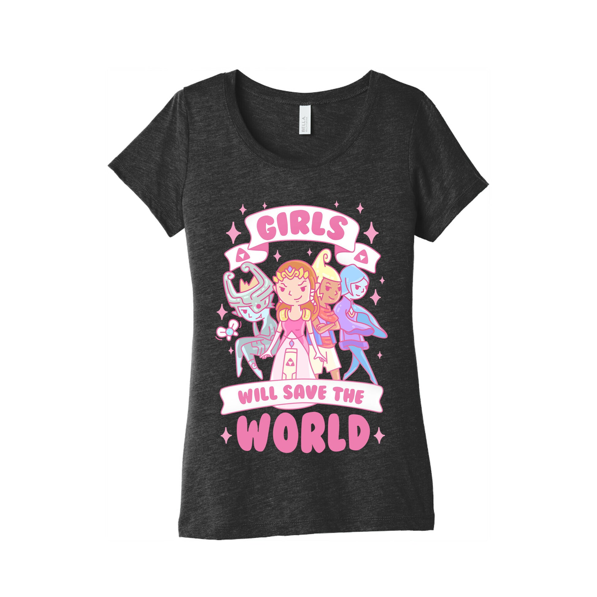Zelda Girls Will Save The World Parody Women's Triblend Tee
