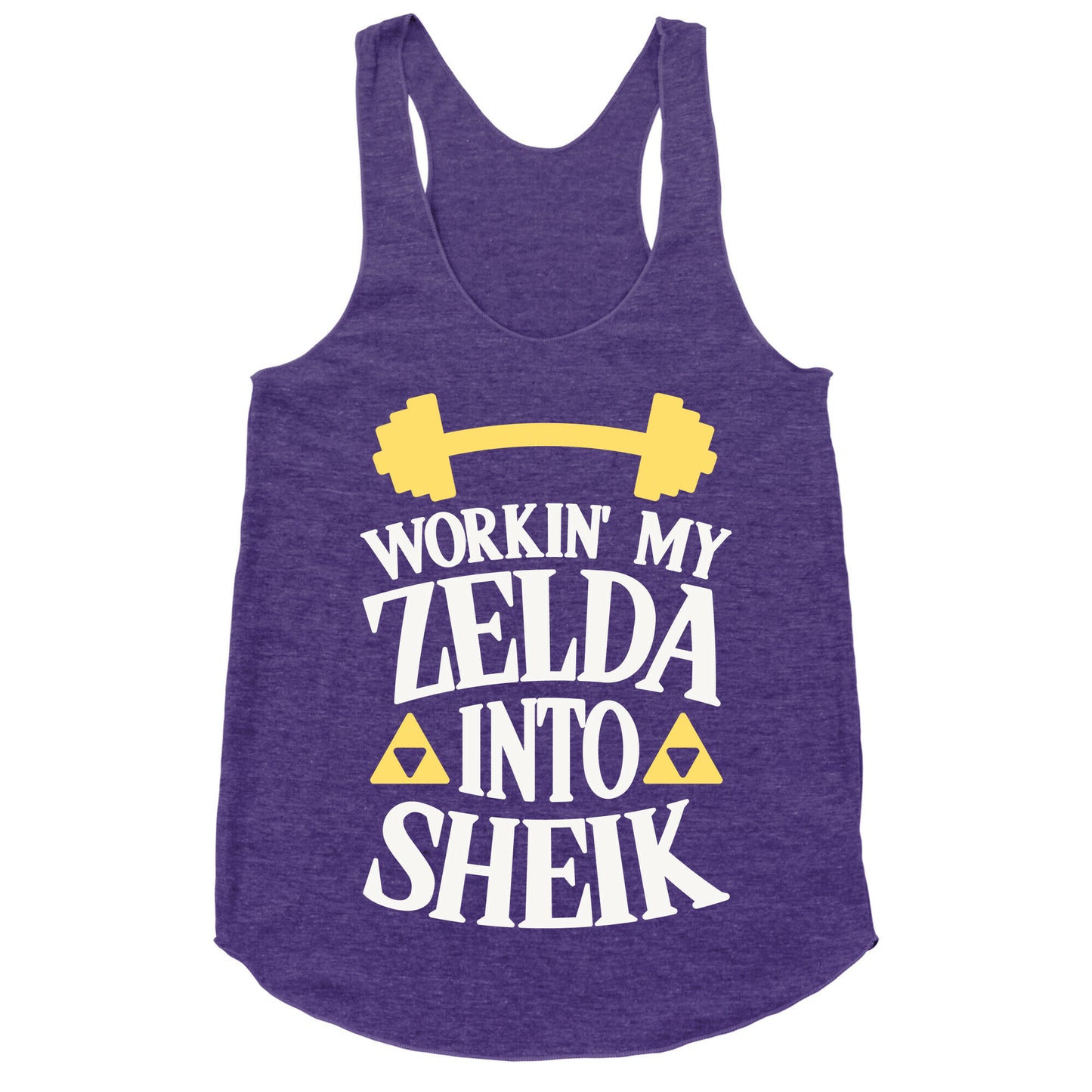 Workin' My Zelda Into Sheik Racerback Tank