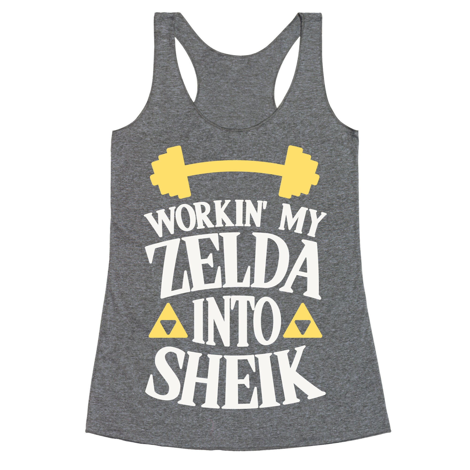 Workin' My Zelda Into Sheik Racerback Tank