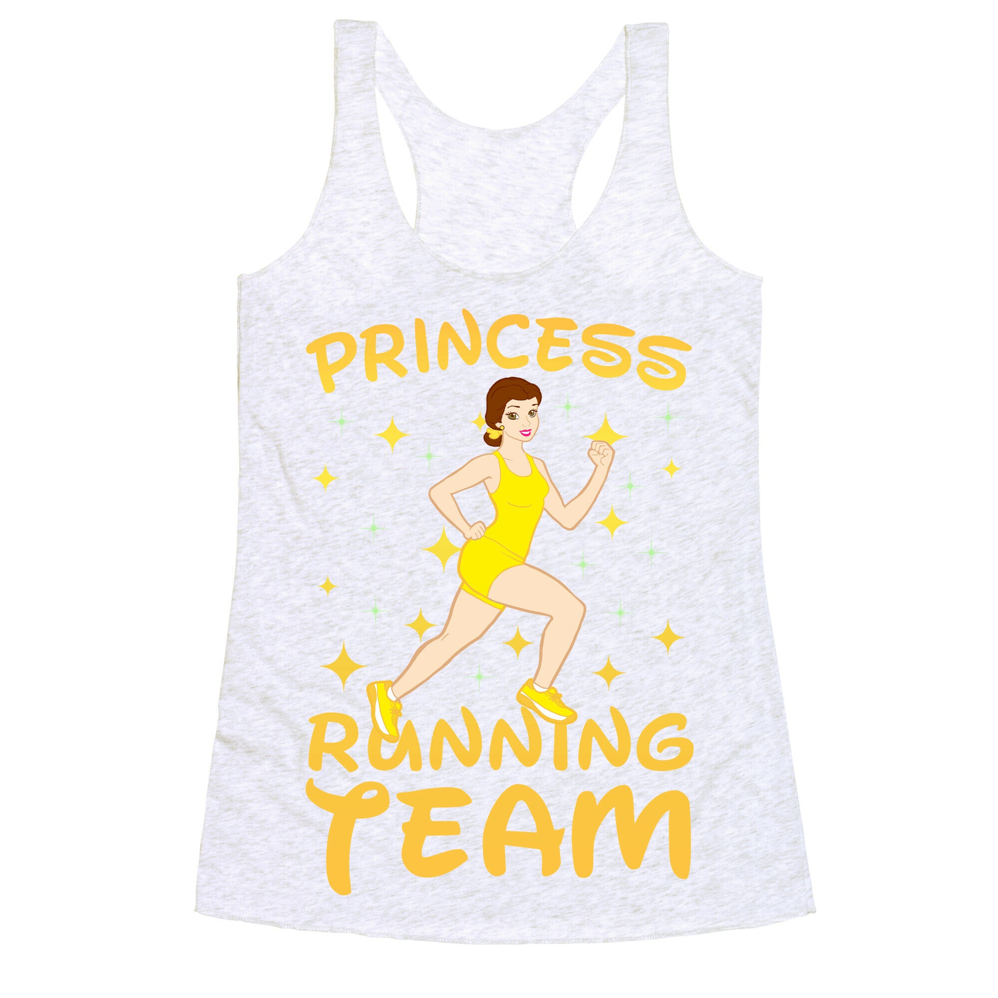 Princess Running Team (yellow) Racerback Tank