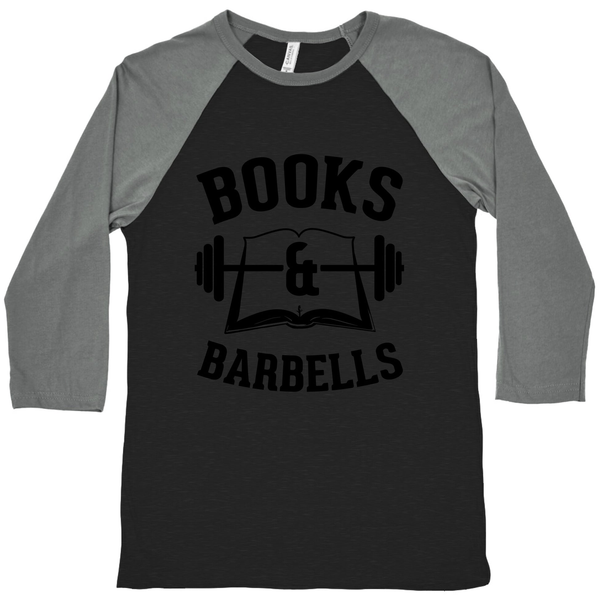 Books & Barbells Baseball Tee