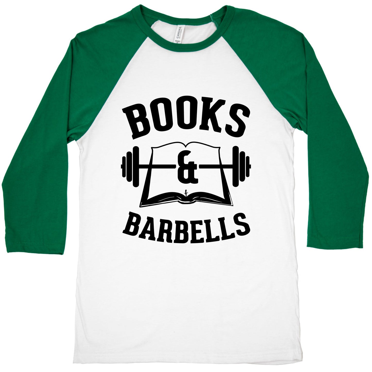 Books & Barbells Baseball Tee
