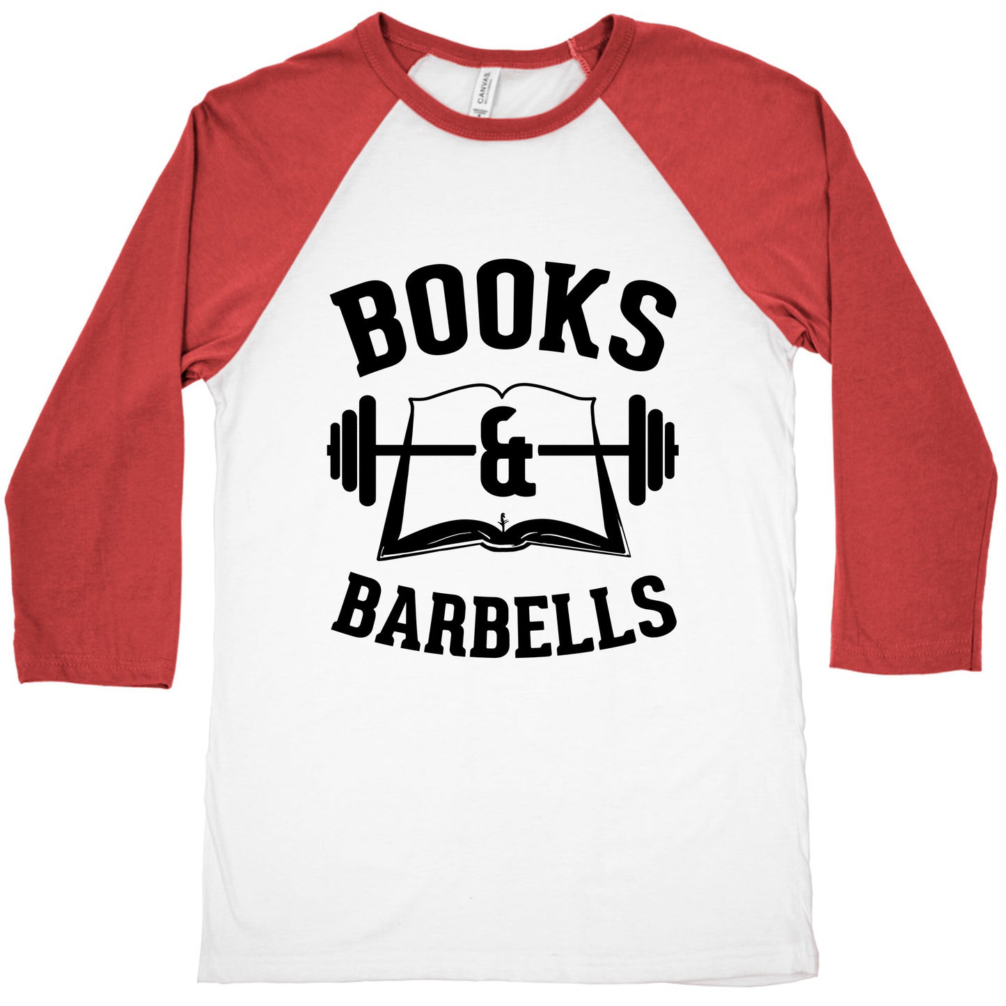 Books & Barbells Baseball Tee
