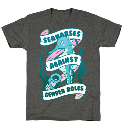 Seahorses Against Gender Roles Unisex Triblend Tee