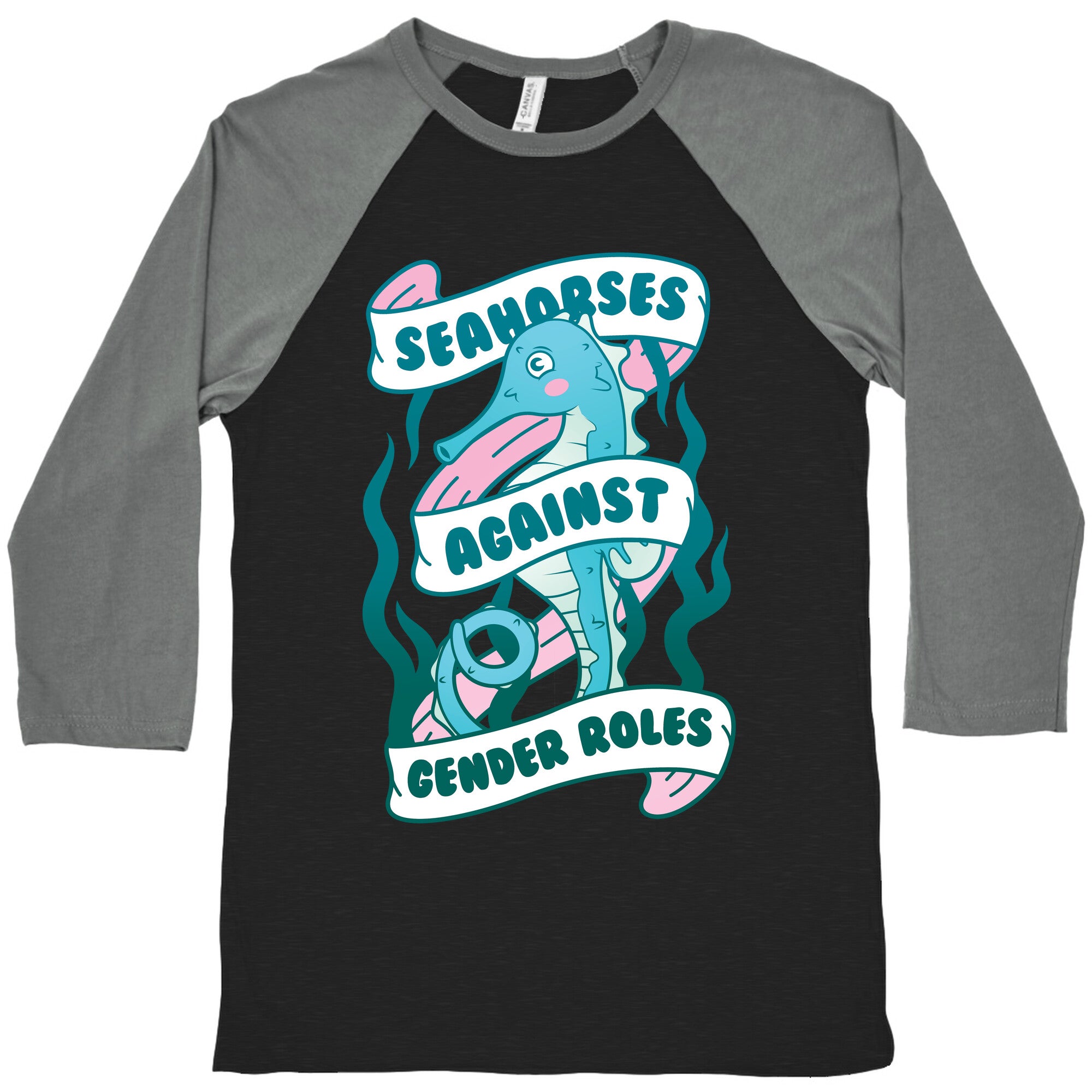 Seahorses Against Gender Roles Baseball Tee