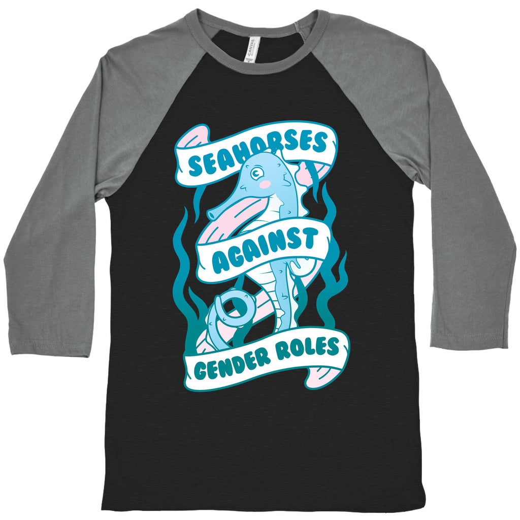 Seahorses Against Gender Roles Baseball Tee