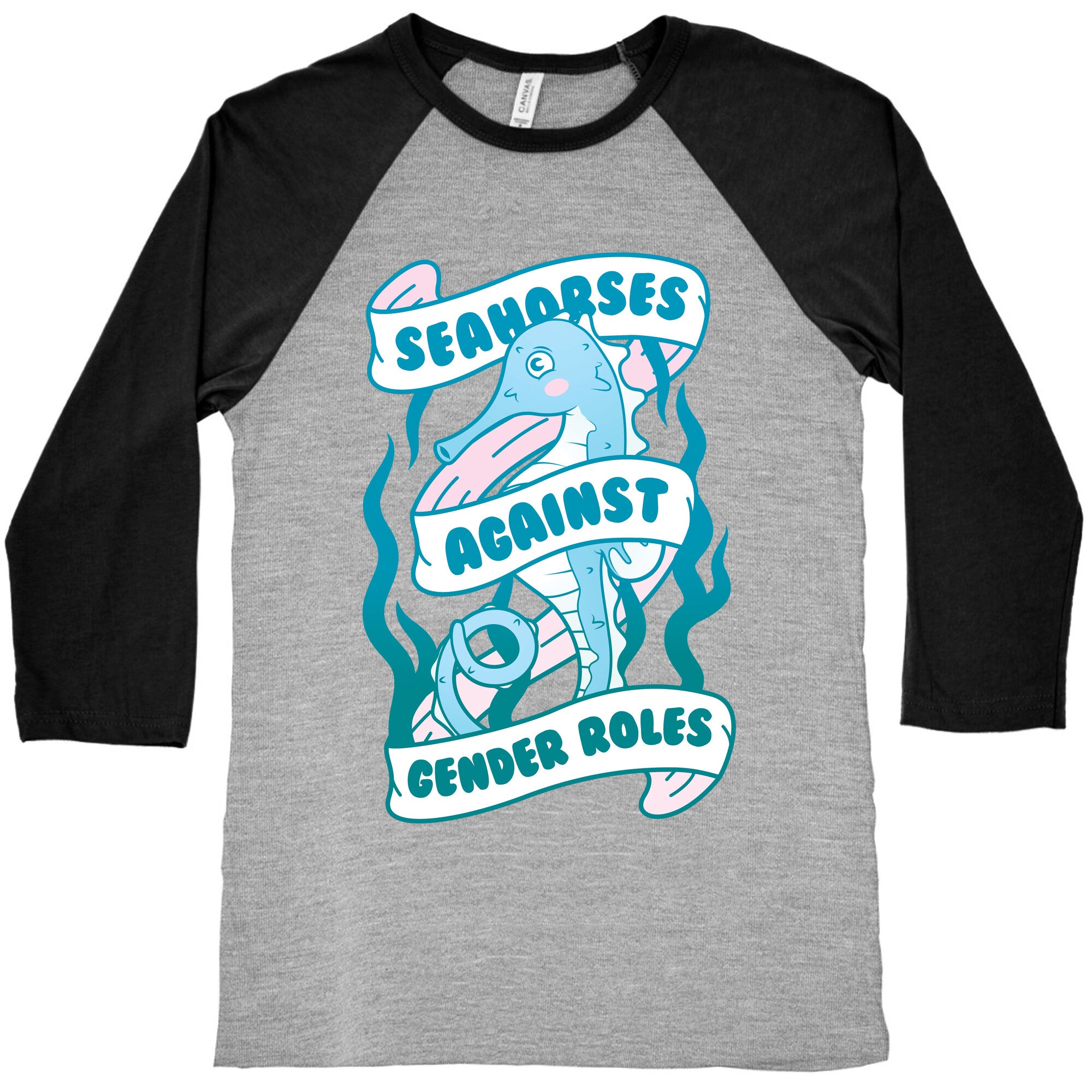 Seahorses Against Gender Roles Baseball Tee
