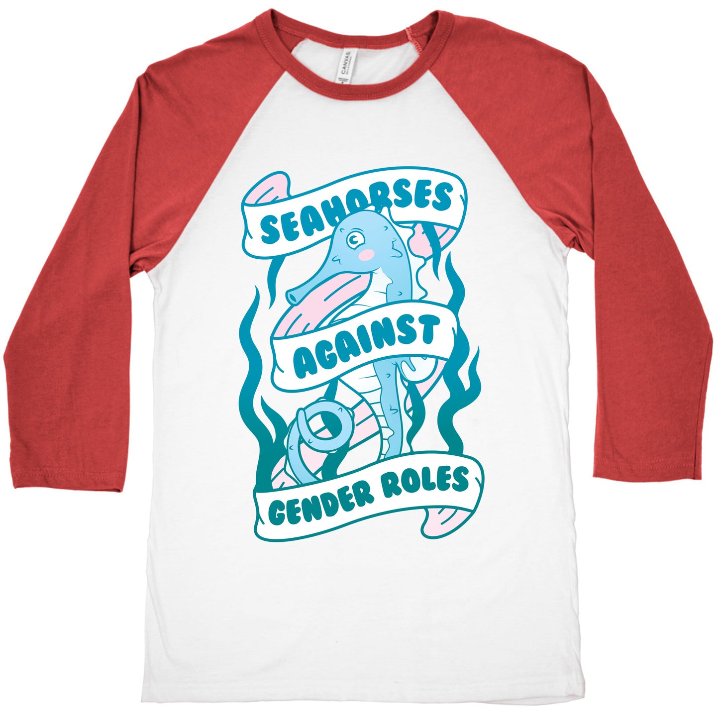 Seahorses Against Gender Roles Baseball Tee