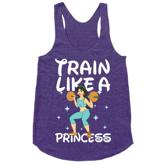 Train Like a Princess (light) Racerback Tank