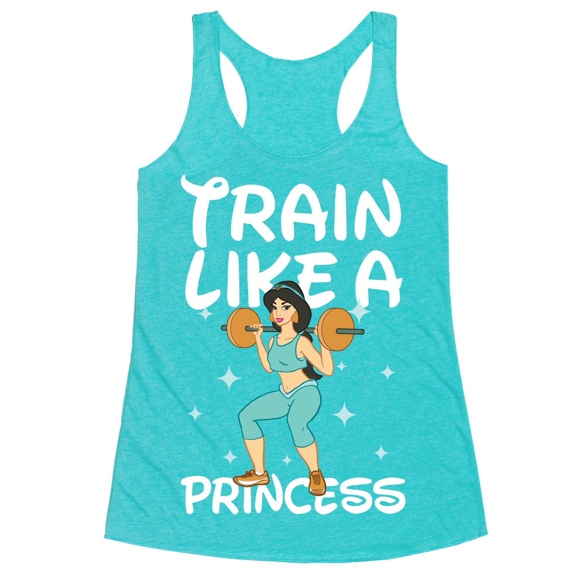 Train Like a Princess (light) Racerback Tank
