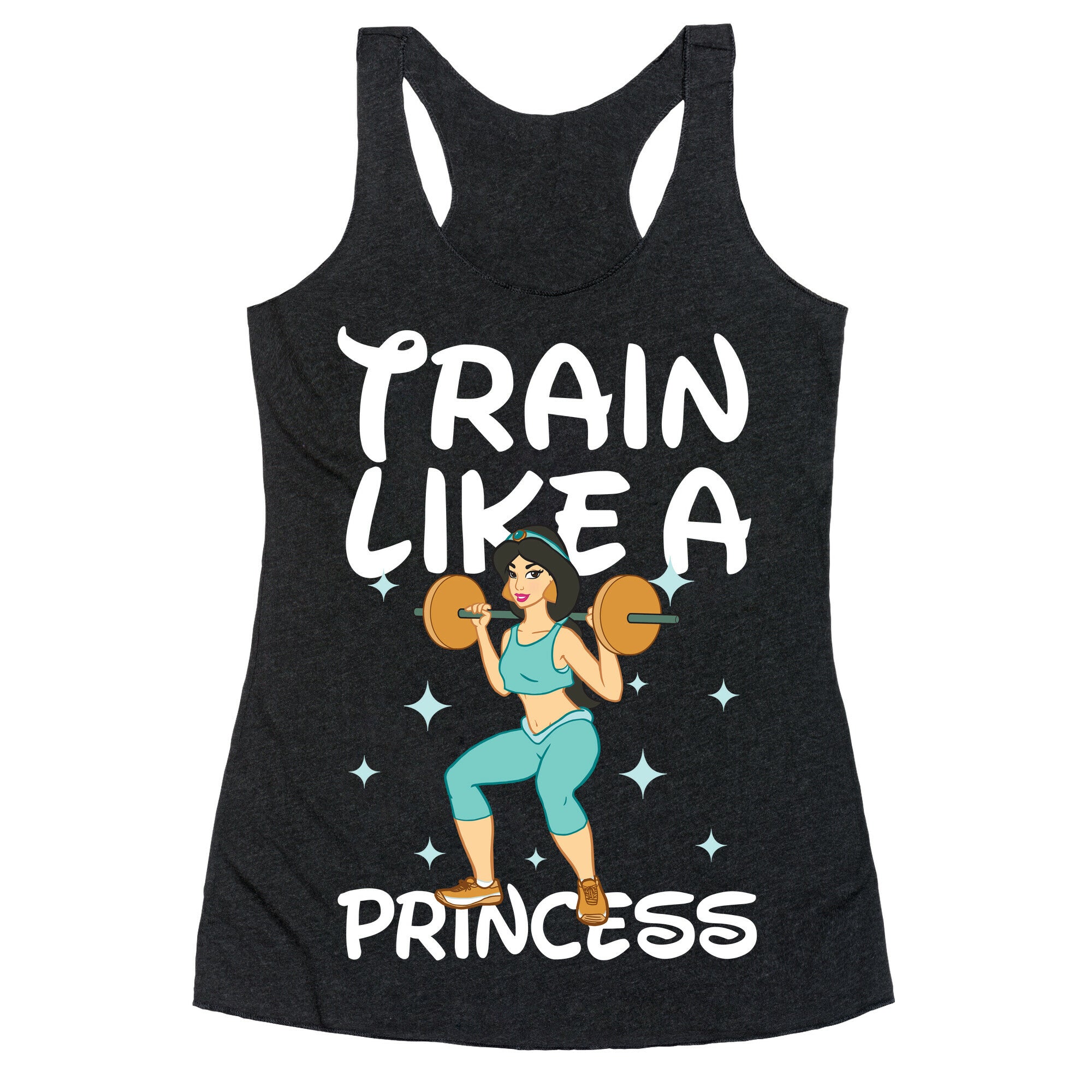 Train Like a Princess (light) Racerback Tank