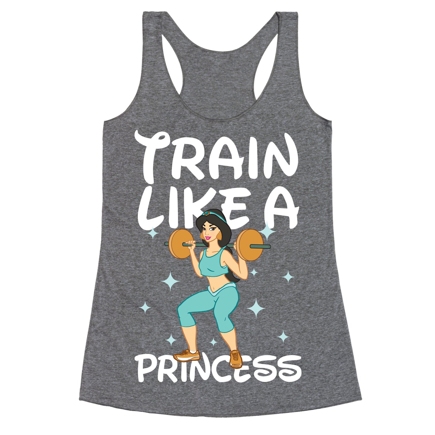 Train Like a Princess (light) Racerback Tank