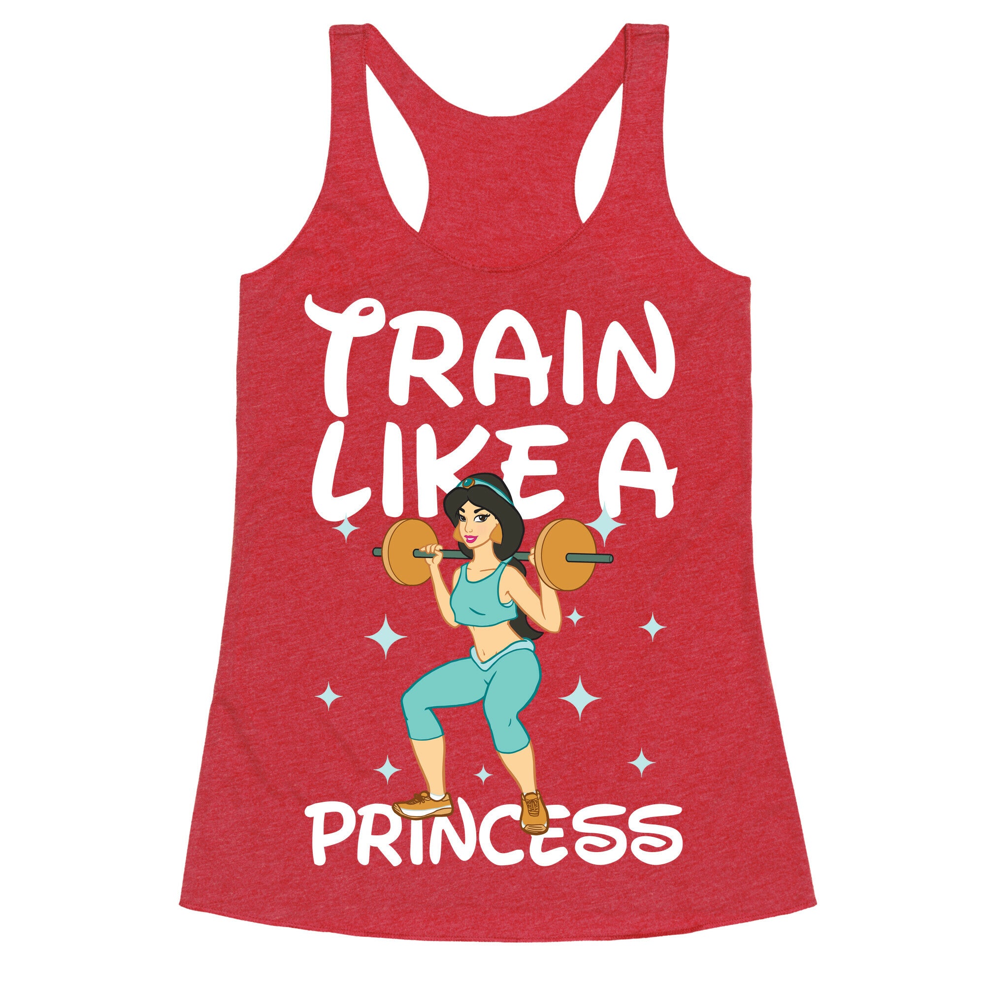 Train Like a Princess (light) Racerback Tank