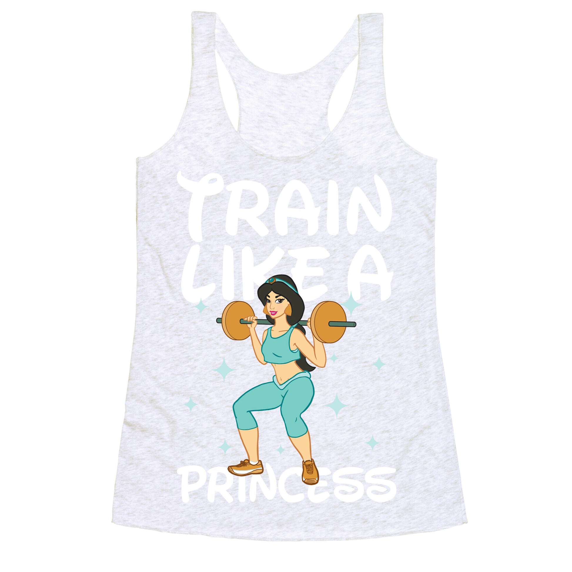 Train Like a Princess (light) Racerback Tank