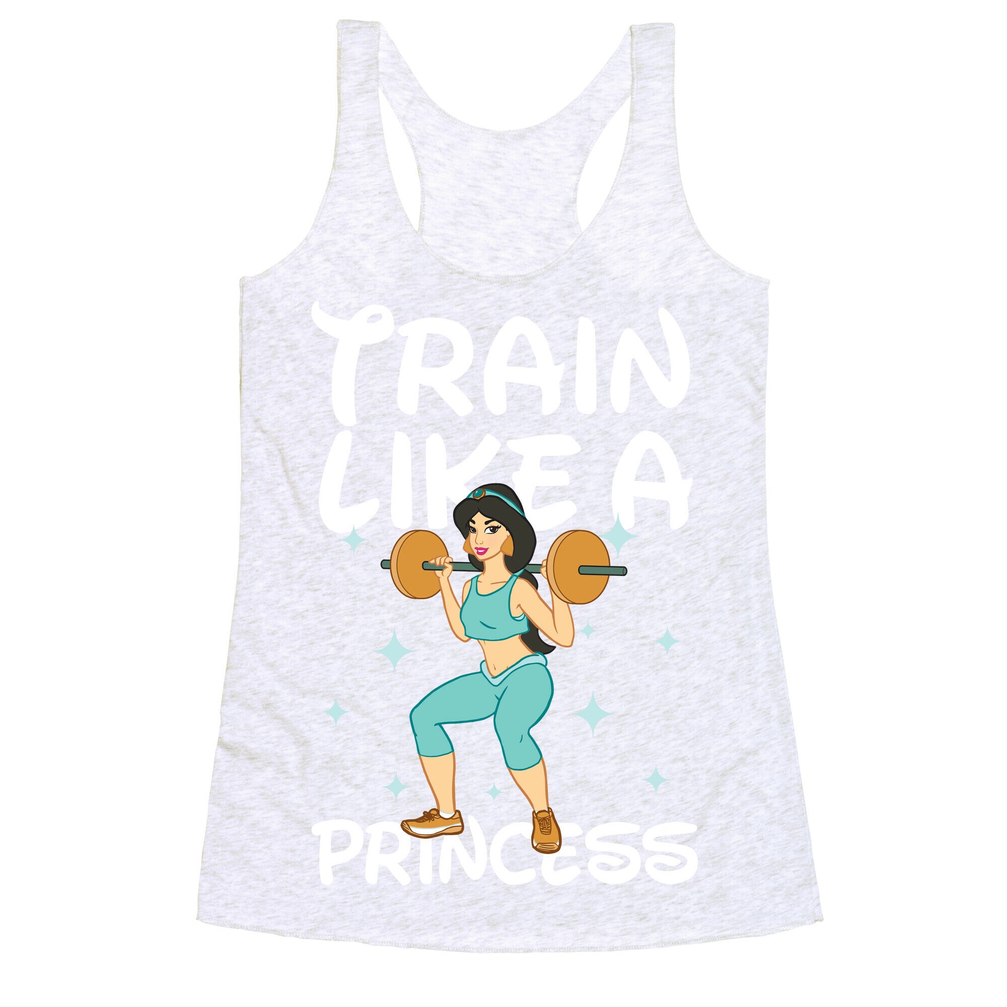 Train Like a Princess (light) Racerback Tank