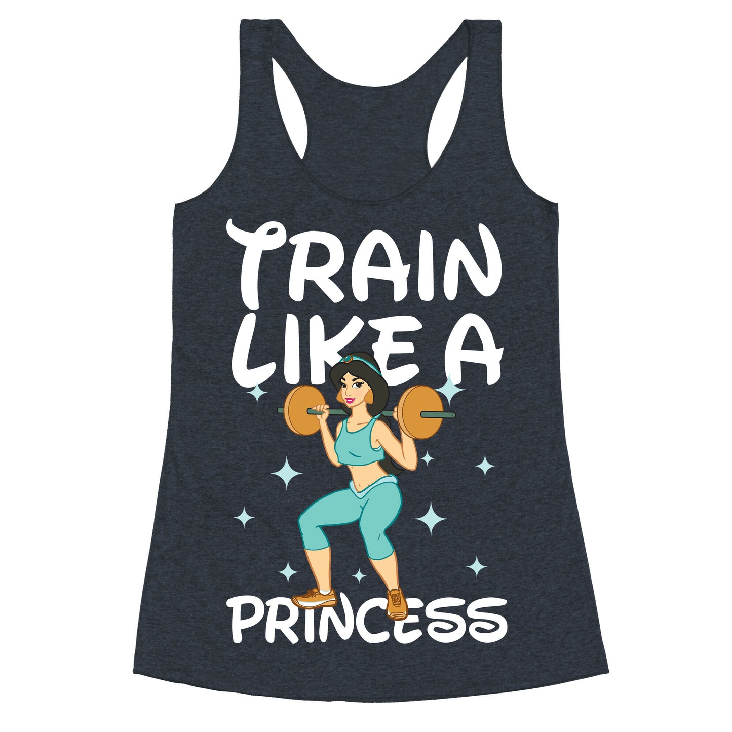 Train Like a Princess (light) Racerback Tank