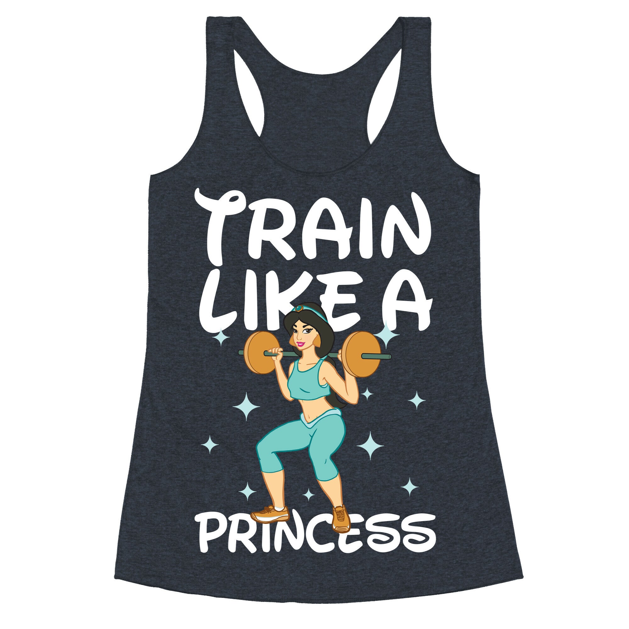 Train Like a Princess (light) Racerback Tank