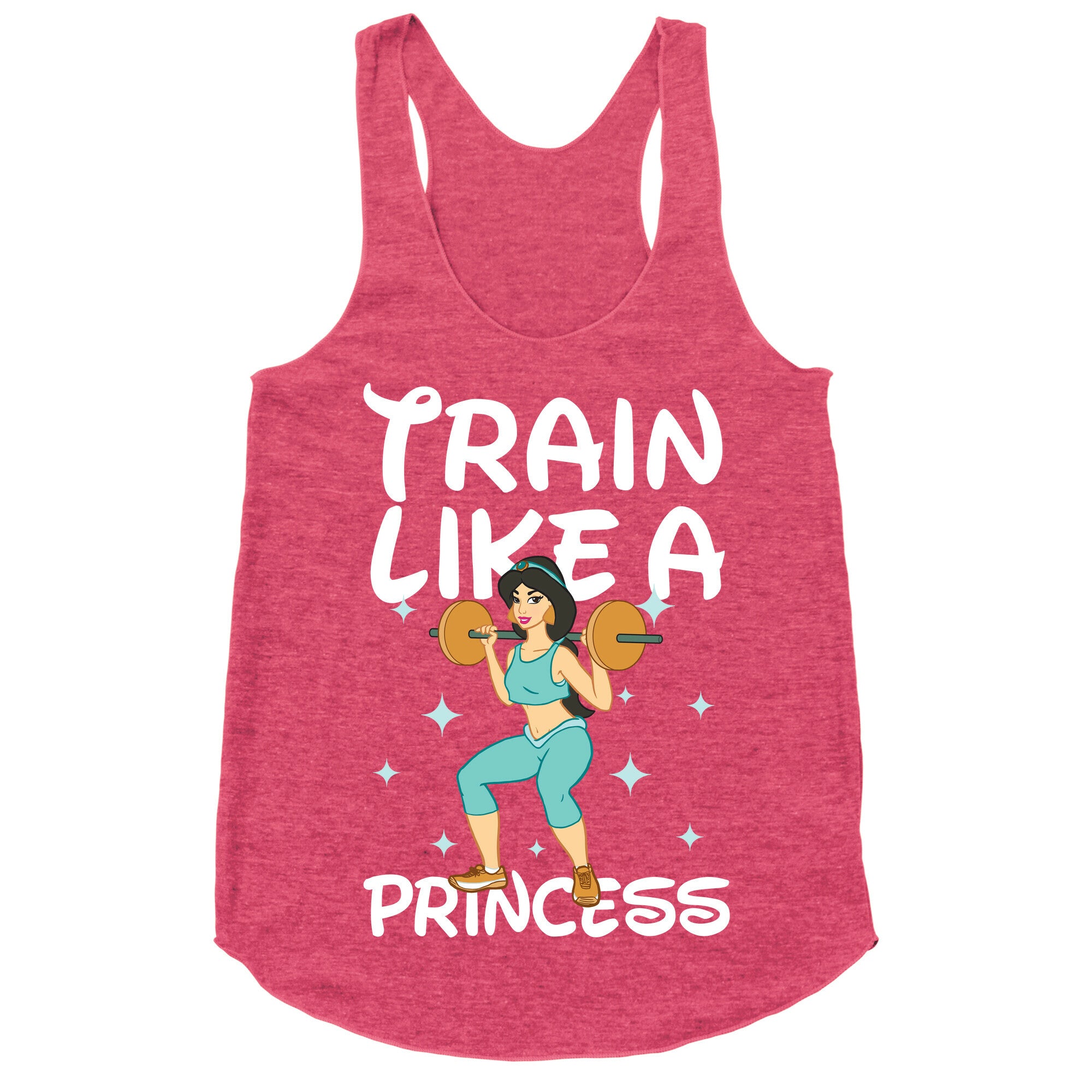 Train Like a Princess (light) Racerback Tank