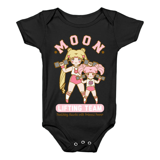 Moon Lifting Team Parody Baby One Piece