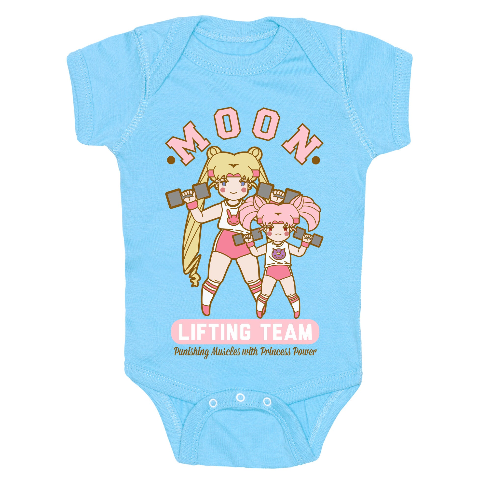 Moon Lifting Team Parody Baby One Piece