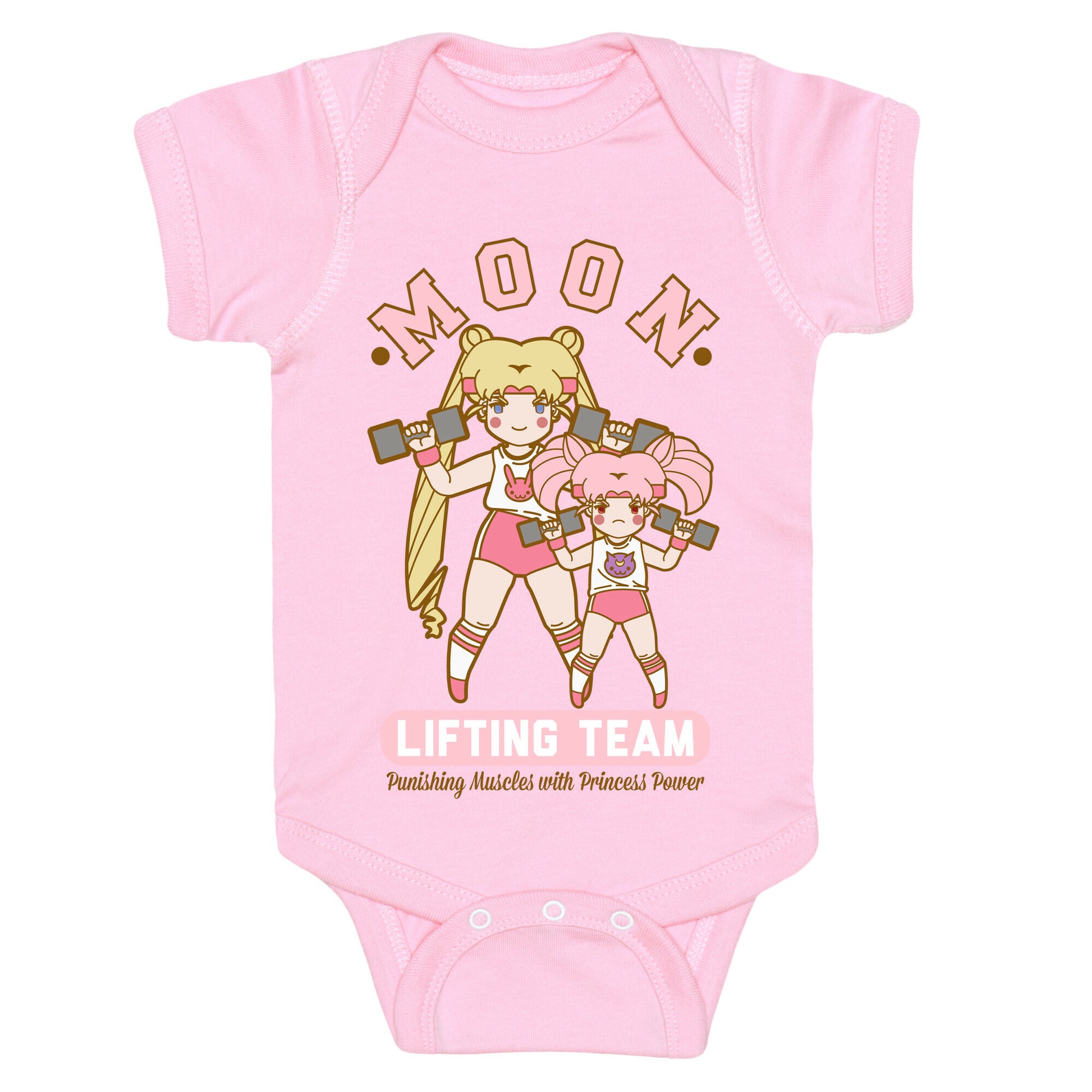 Moon Lifting Team Parody Baby One Piece