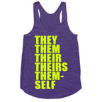 Gender Pronoun Guide Racerback Tank
