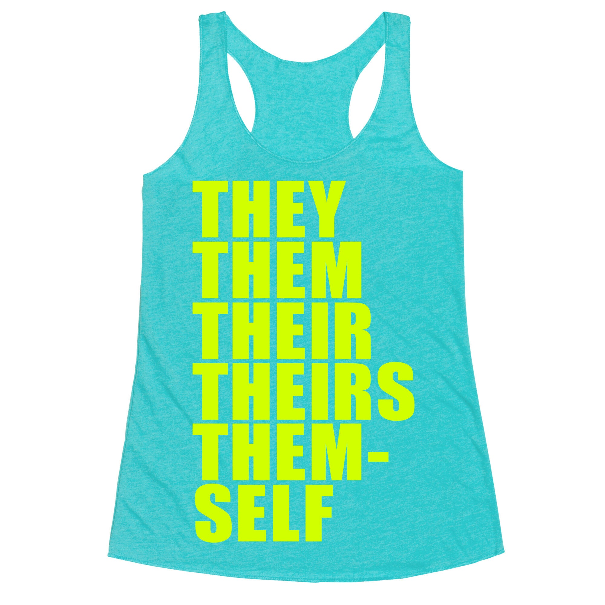 Gender Pronoun Guide Racerback Tank