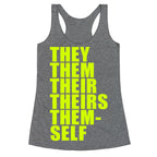 Gender Pronoun Guide Racerback Tank