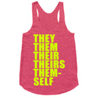 Gender Pronoun Guide Racerback Tank