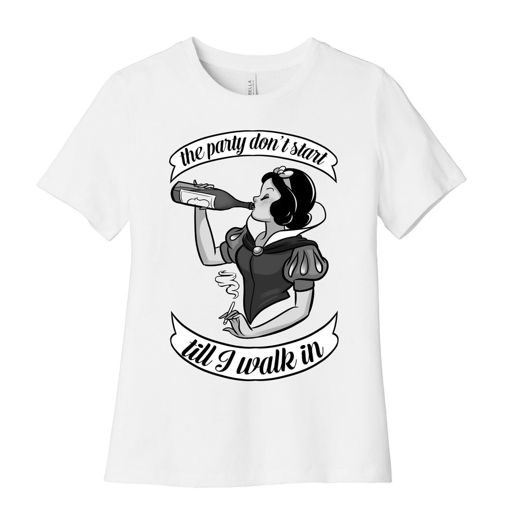 The Party Don't Start Till I Walk in Women's Cotton Tee