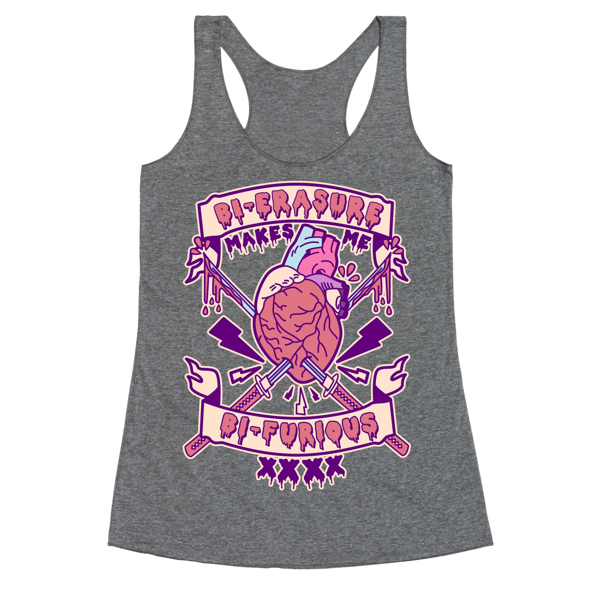 Bi-erasure Makes me Bi-Furious Racerback Tank