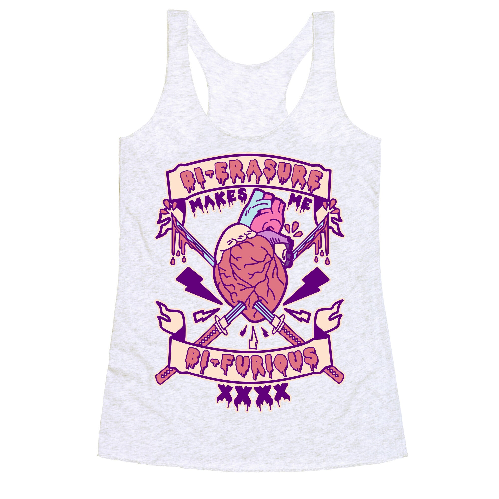 Bi-erasure Makes me Bi-Furious Racerback Tank