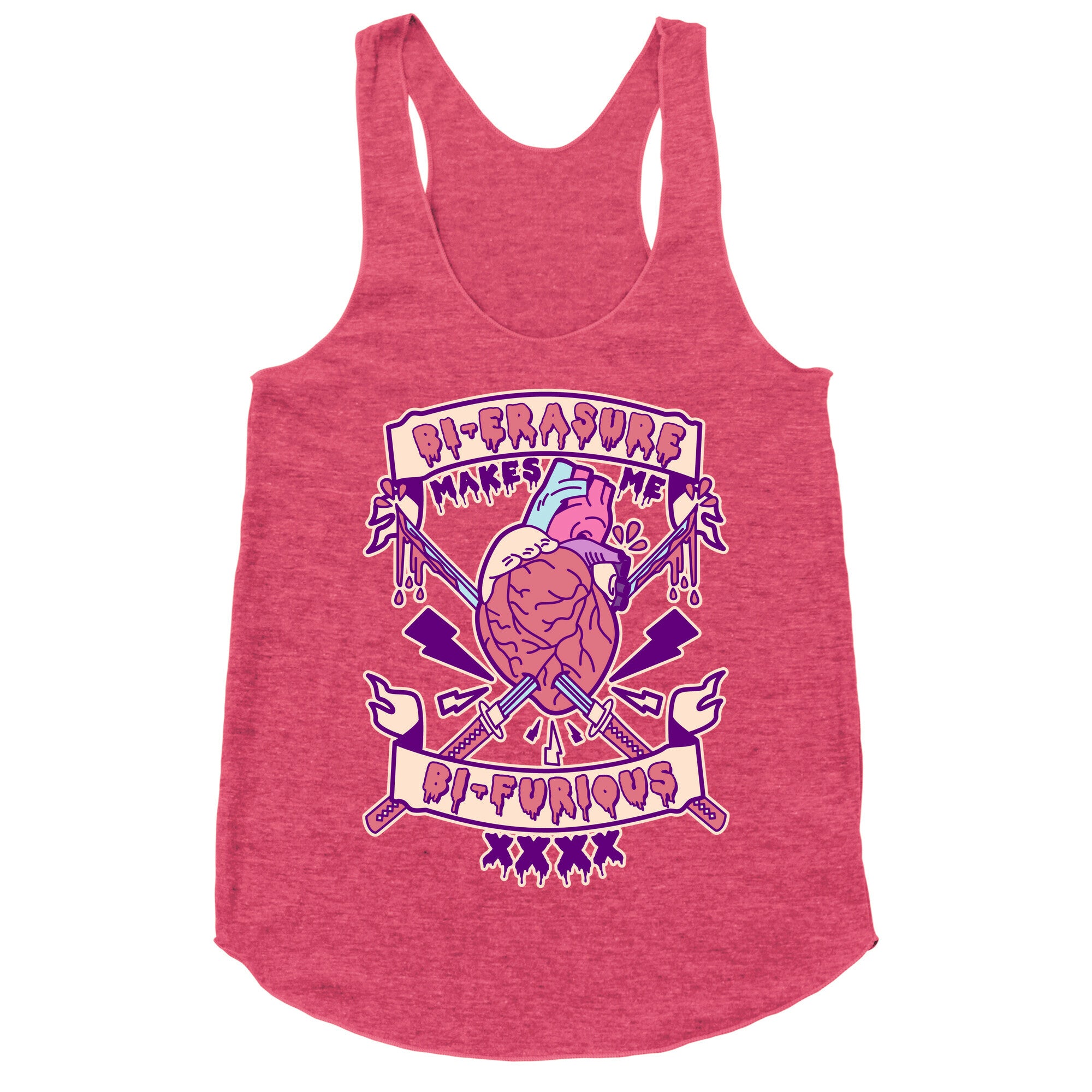 Bi-erasure Makes me Bi-Furious Racerback Tank