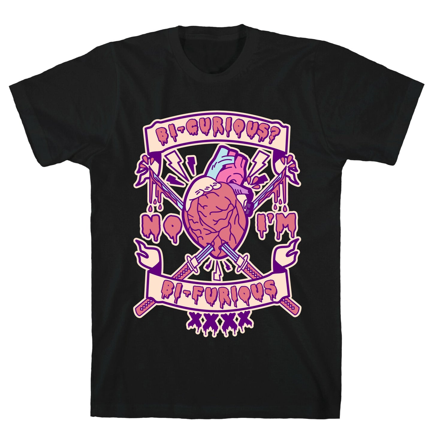 Bi-curious No I'm Bi-Furious T-Shirt