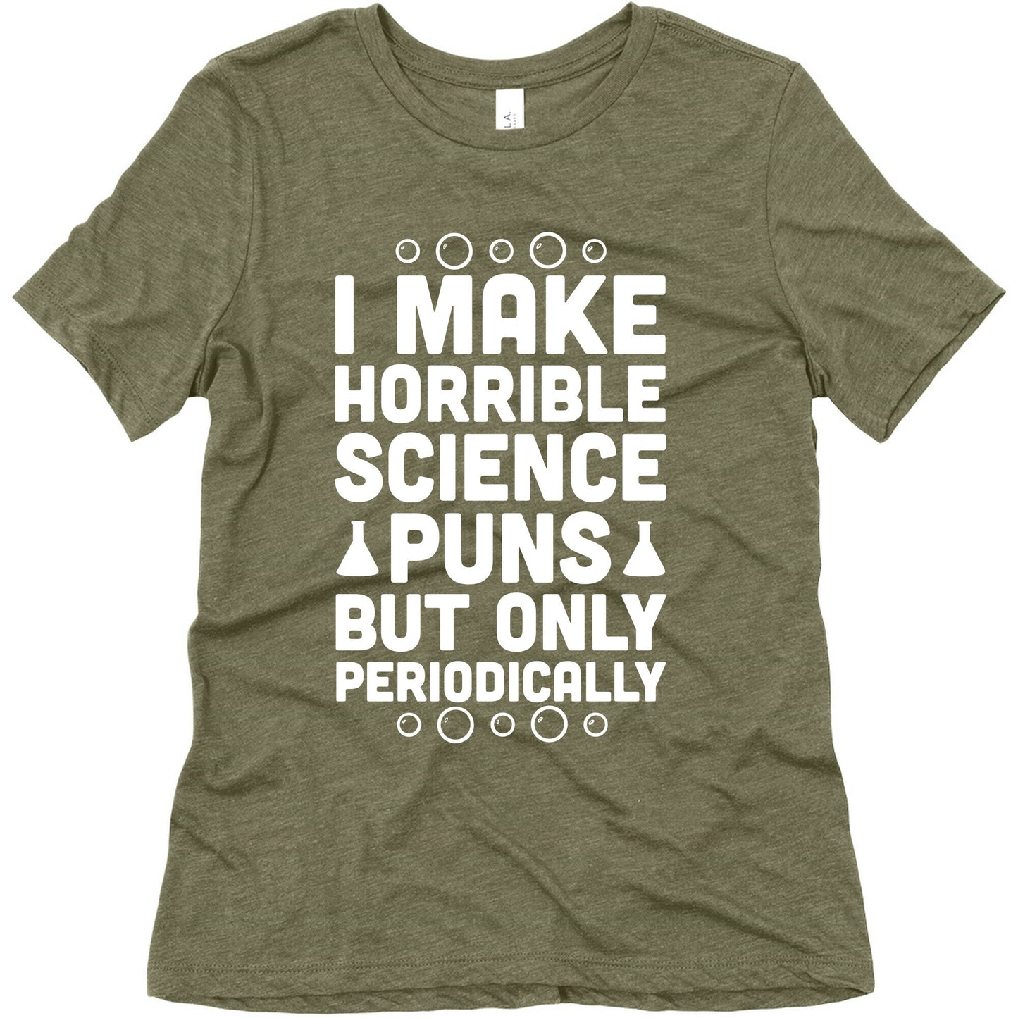 I Make Horrible Science Puns Women's Triblend Tee