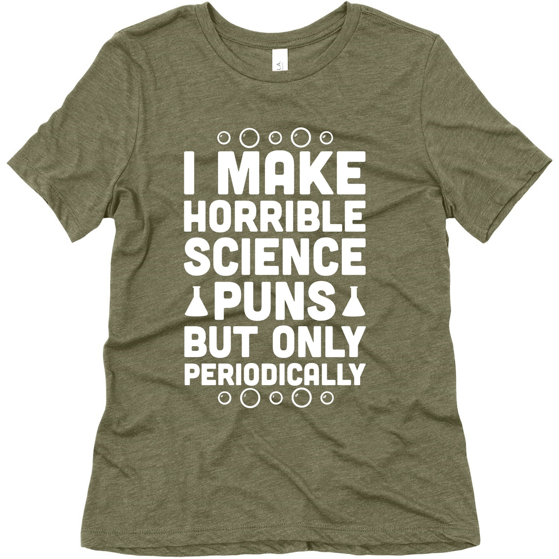I Make Horrible Science Puns Women's Triblend Tee