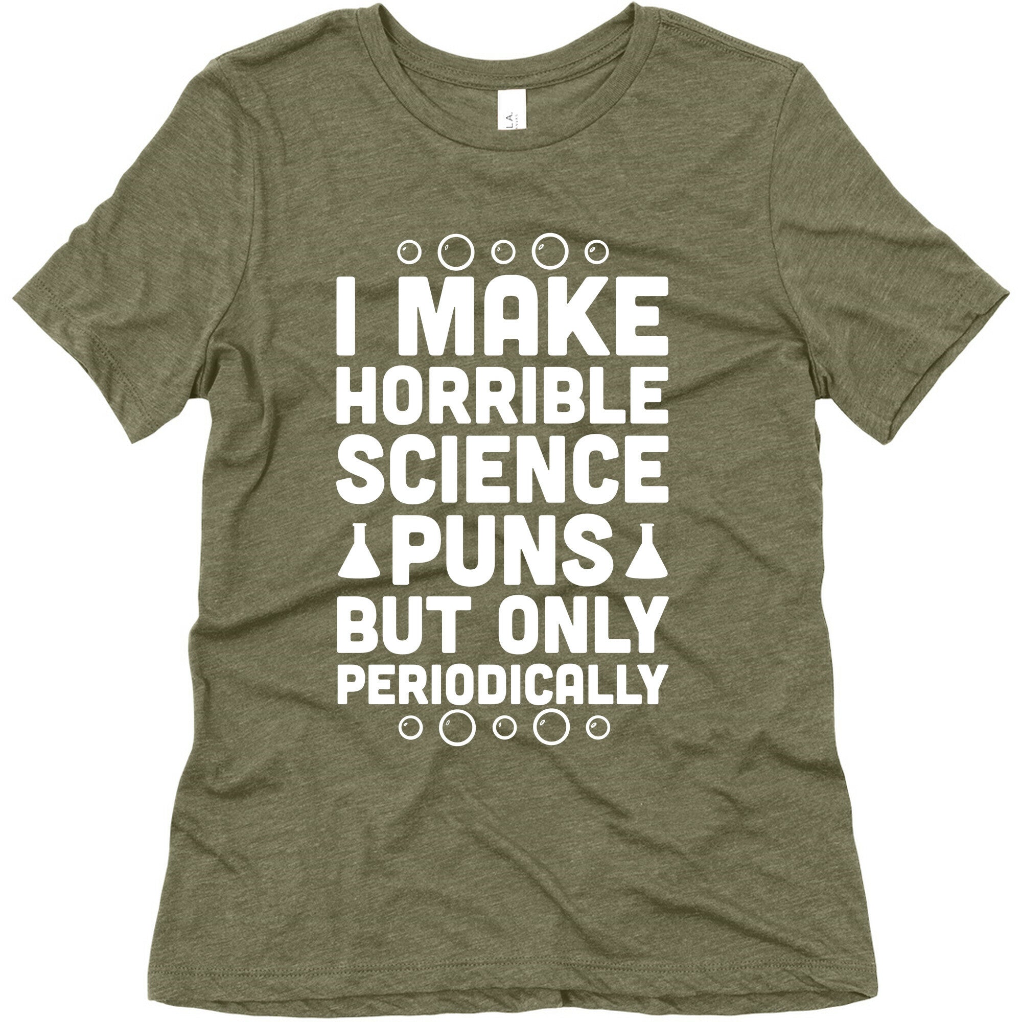 I Make Horrible Science Puns Women's Triblend Tee