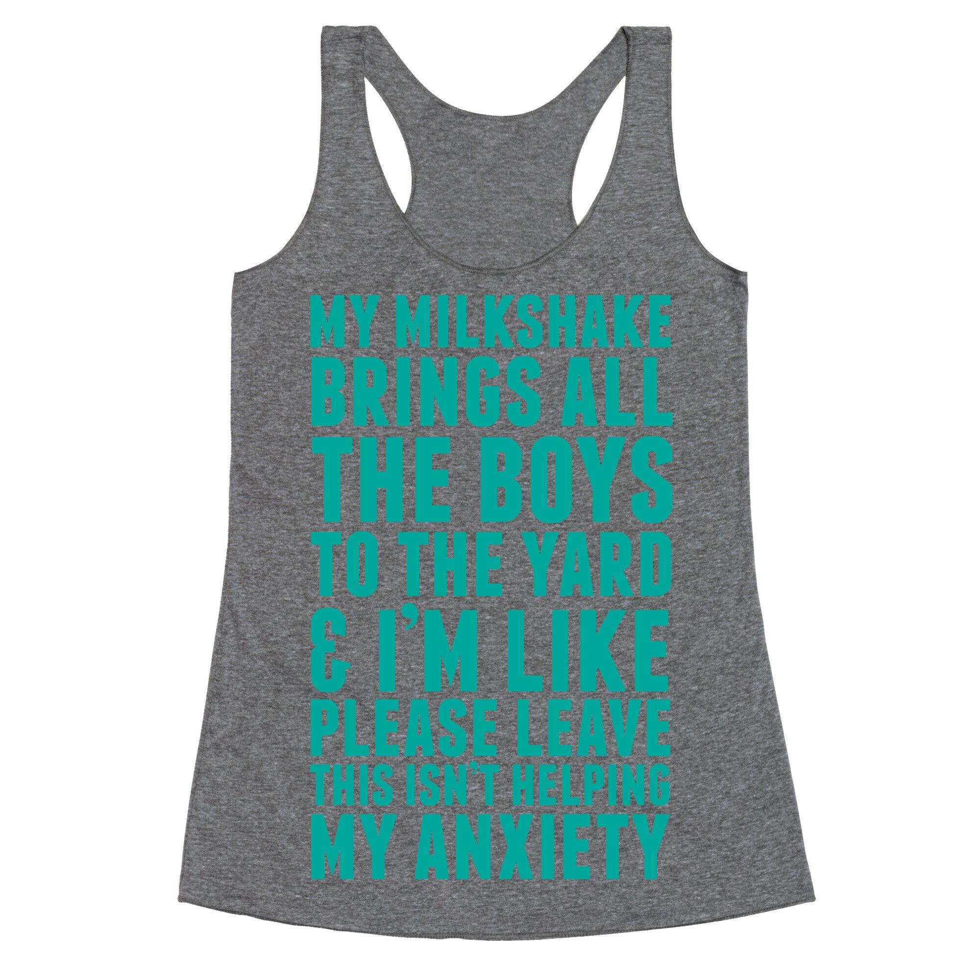 Please Leave This Isn't Helping Racerback Tank