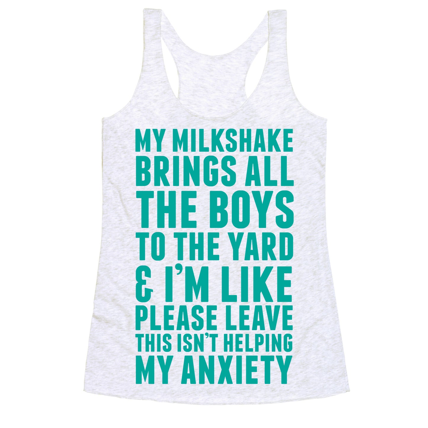 Please Leave This Isn't Helping Racerback Tank