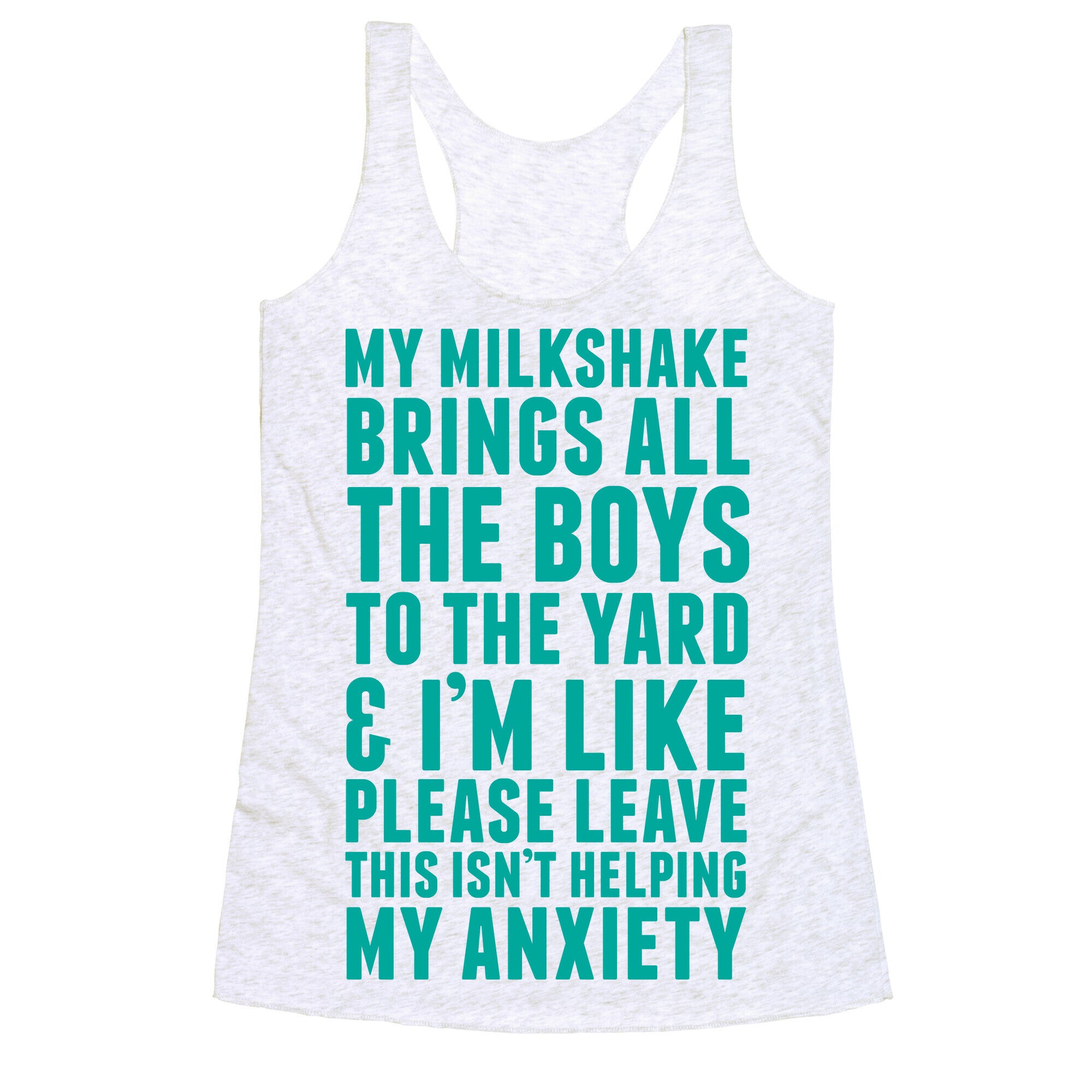 Please Leave This Isn't Helping Racerback Tank