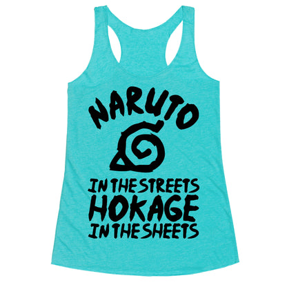 Naruto in the Streets Hokage in the Sheets Racerback Tank