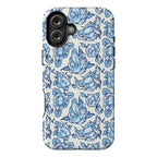 Floral Penis Pattern Blue Phone Case