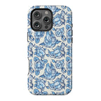 Floral Penis Pattern Blue Phone Case