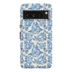 Floral Penis Pattern Blue Phone Case
