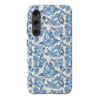 Floral Penis Pattern Blue Phone Case